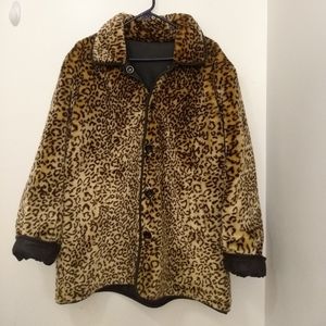 Leopard print coat REVERSIBLE